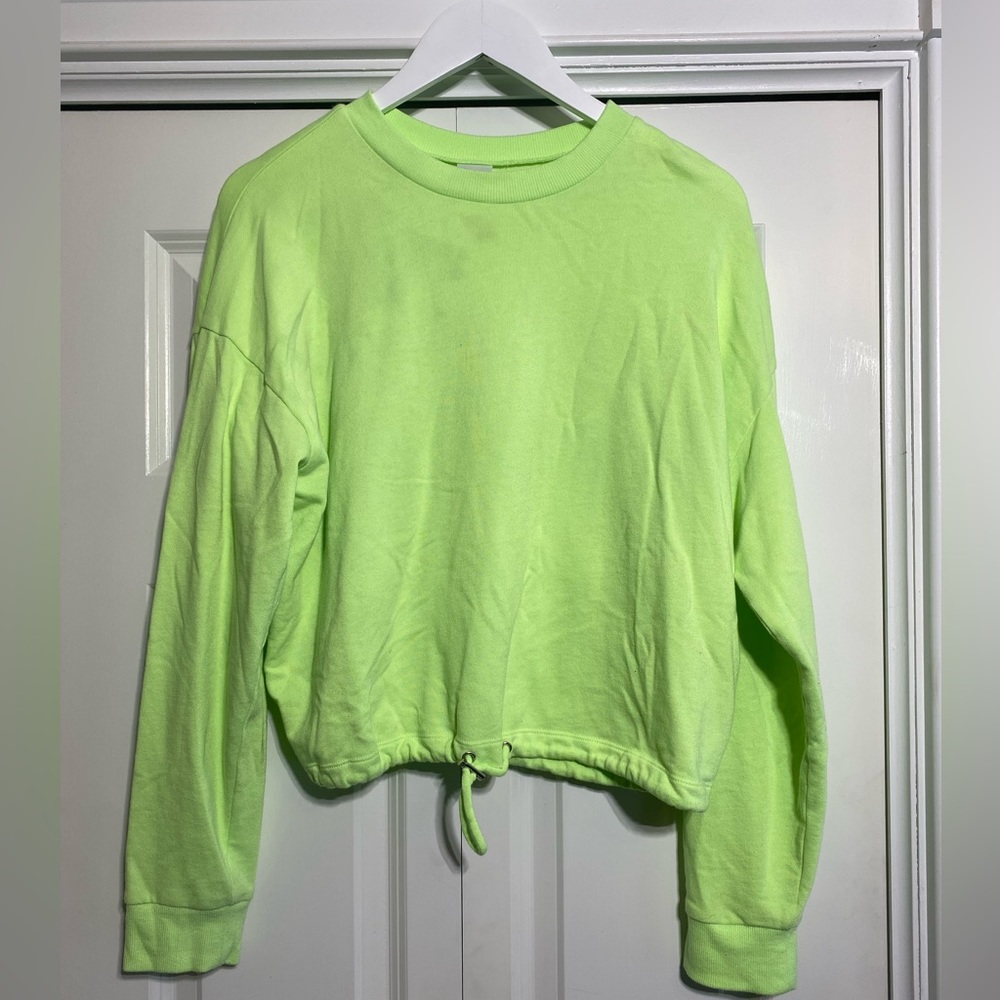 No boundaries neon pullover with sinch hem size XL